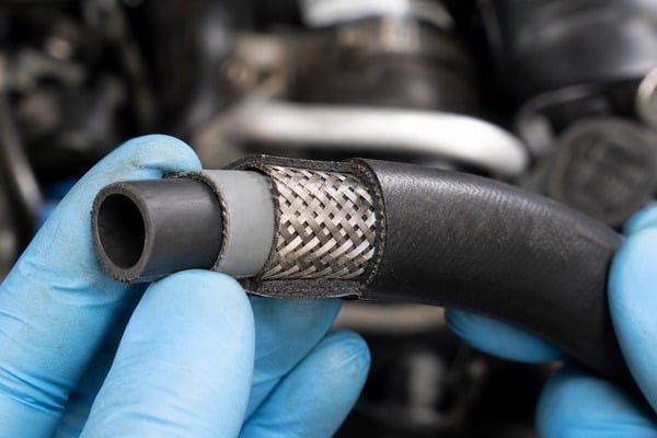 automotive AC hose high pressure and low pressure side diagram